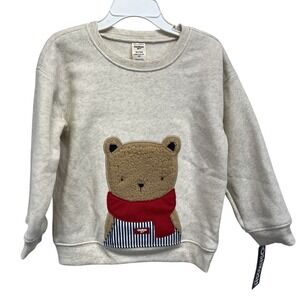 OshKosh B'Gosh Limited Edition Josh Teddy Bear Fleece Lined Sweatshirt 3T NWT